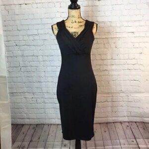 NWT FavoLook Black Dress Empire Waist v-Neck Sleeveless Small